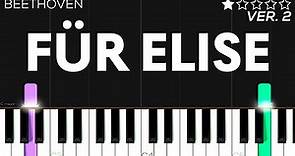 Für Elise - Beethoven | EASY Piano Tutorial