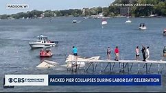 Pier collapses into Wisconsin lake on Labor Day