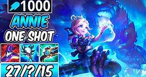 *27 KILLS* NEW ITEMS SEASON 14 ANNIE ONE-SHOT BUILD! WINTERBLESSED ANNIE GAMEPLAY -League of Legends