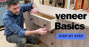Apply Wood Veneer Using Contact Cement & Build Beautiful Furniture - Woodworking