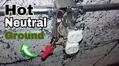 How to wire metal outlets Hot, neutral, and ground wires.