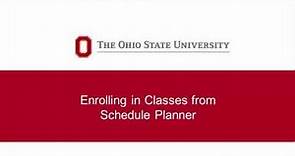 Enrolling in Classes from Schedule Planner