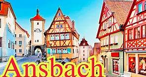 Ansbach City Germany 🇩🇪 Walking Tour, 4K video