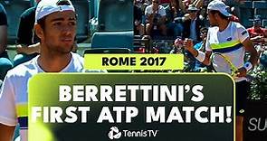 Matteo Berrettini's First-Ever ATP Match! | Rome 2017 Highlights