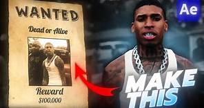 WANTED POSTER EFFECT (After effects) | Tutorial