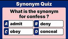 Synonym Quiz | English Grammar | Can you answer all?