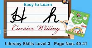 Cursive Writing for Beginners | Letter-H | Cursive Capital and Small Alphabet | Learning Booster