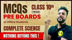 Important MCQs Science Class 10th Pre Boards Question with Ashu Sir Science and Fun