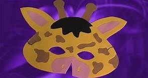 Manualidad máscara para disfraz casero de jirafa en carnaval