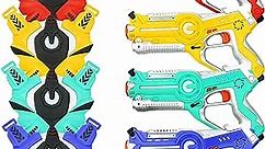 MESIXI Laser Tag - Laser Tag Guns with Vests Set of 4 - Multi Player Lazer Tag Set for Kids Toy for Teen Boys & Girls - Outdoor Game for Kids, Adults and Family - Ages 8-12