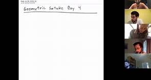 Geometric satake equivalence Day4