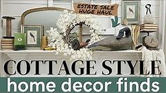 cottage style home decor finds • vintage thrift haul home decor •estate sale flipping
