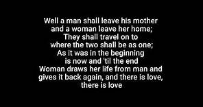 PAUL STOOKEY The Wedding Song (There is Love) ( lyrics)