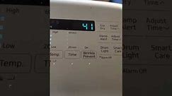 Samsung dryer in normal mode starts at 42 mins drys for 2 mins then jumps to 1 min