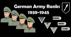 German Army Ranks 1939-1945