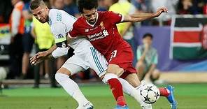 Momento justo donde Sergio Ramos lesiona a Mohamed Salah