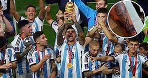 El impactante tatuaje que el Cuti Romero se hizo en homenaje al título de la selección argentina en el Mundial