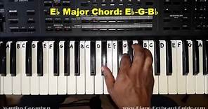 How to Play the E Flat Major Chord - Eb - on Piano and Keyboard