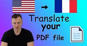 How to translate PDF to French language with DocTranslator.com