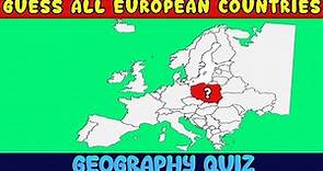 How Many European Countries Can You Guess? (Map Quiz)