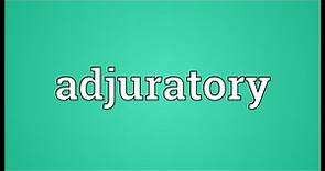 Adjuratory Meaning