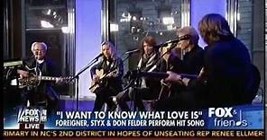 Foreigner, Styx, and Don Felder perform "I Want to Know What Love Is"