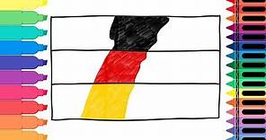 How to Draw Germany Flag - Drawing the German Flag - Art colors for kids | Tanimated Toys