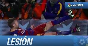 Lesión de Jordi Alba tras una larga carrera