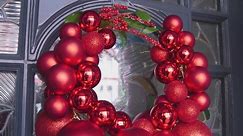 How To Make A Christmas Bauble Wreath | Ideal Home