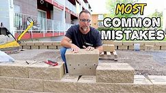 Common Retaining wall mistakes & how to AVOID THEM, bad designs, bad base, wrong block....#2