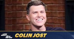 Colin Jost on George Santos and His Viral Red Carpet Moment with Scarlett Johansson