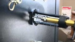 Amsec gun safe drilled opened