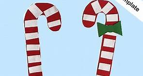 Candy Cane Craft (Free Printable Template) - Crafting Jeannie