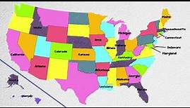 50 states of the United States of America- Names and Location!