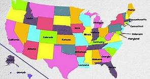 50 states of the United States of America- Names and Location!
