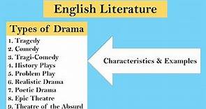 Types of Drama in English Literature [Examples] | Forms of Drama in English Literature