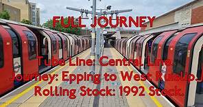 FULL JOURNEY | Central Line 1992TS: Epping to West Ruislip.
