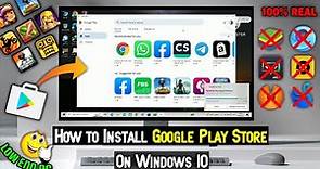 How to Install Officially Google Play Store on Windows 10 For 2GB & 4GB Ram PC's