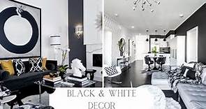 Black & White Living Room Decor | Monochromatic Home Decor | And Then There Was Style