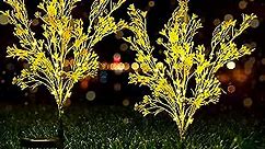 Neporal Solar-Garden-Lights-Outdoor-Decorative, Solar Flowers Lights Garden Lights Solar Powered IP65 Waterproof Fiber Optic Solar Garden Stake Lights for Yard Patio Garden Pathway 2 Pack