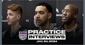 Kevin Huerter, Trey Lyles & Coach Brown | Practice Interviews 2.8.24
