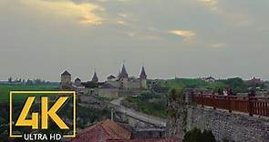 Kamianets Podilskyi Castle, Ukraine in 4K - Urban Life Video - Ukrainian Sightseeing