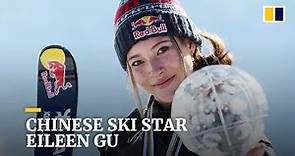 Eileen Gu, the US-born freestyle ski star representing China at the Beijing 2022 Winter Games