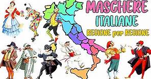 🎭 MASCHERE ITALIANE REGIONALI - Personaggi della Commedia dell'Arte Regione per Regione 🎭