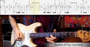Sunshine Of Your Love - Eric Clapton/Cream (Solo, Riffs and TAB)