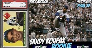 1955 Sandy Koufax Rookie Card Topps #123 PSA 8