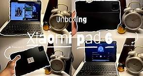 Unboxing xiaomi pad 6 (8gb + 256gb gravity gray) + accessories| aesthetic video 🔫