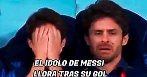 Pablo Aimar se puso a llorar en la banca de Argentina por el Gol de Messi a México
