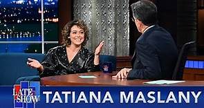 Tatiana Maslany's Wedding Was A Secret...Until She Told Stephen Colbert!