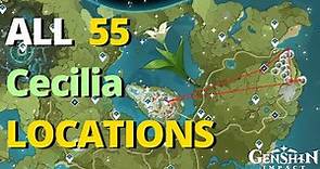 ALL 55 CECILIA LOCATIONS | Complete Guide & Farming Route | GENSHIN IMPACT